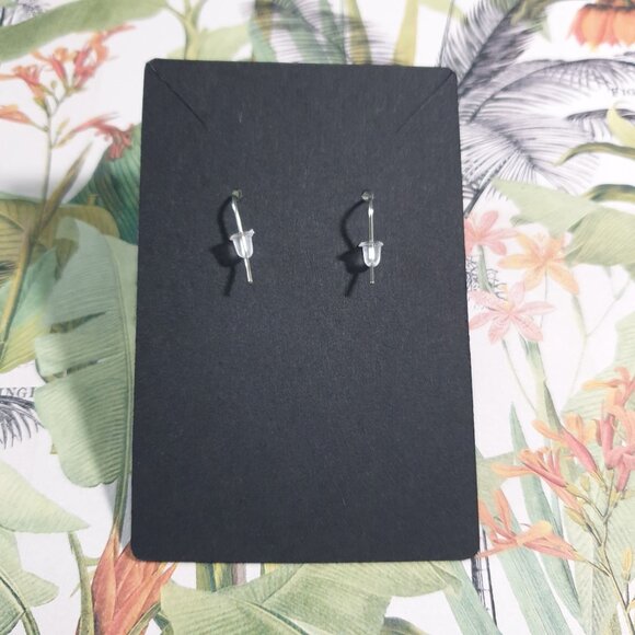 Tree Of Life Dangle Earrings With Pink Beaded Trim & Stainless Steel Hooks - Picture 6 of 6